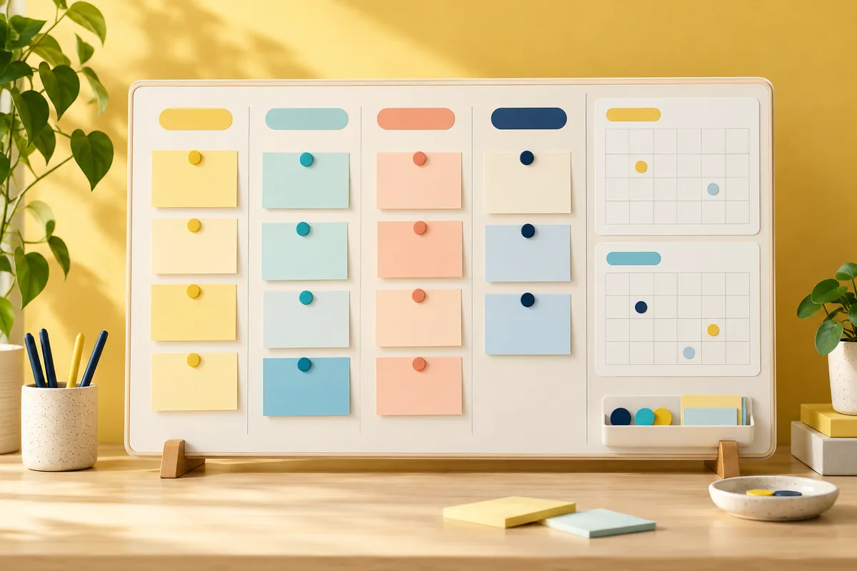 Sales pipeline board with opportunity cards and follow-up planning panels