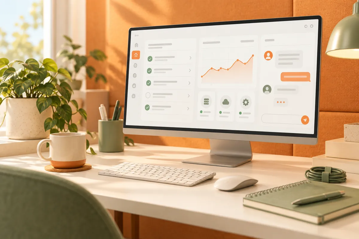 Software operations screens with maintenance, monitoring and support context