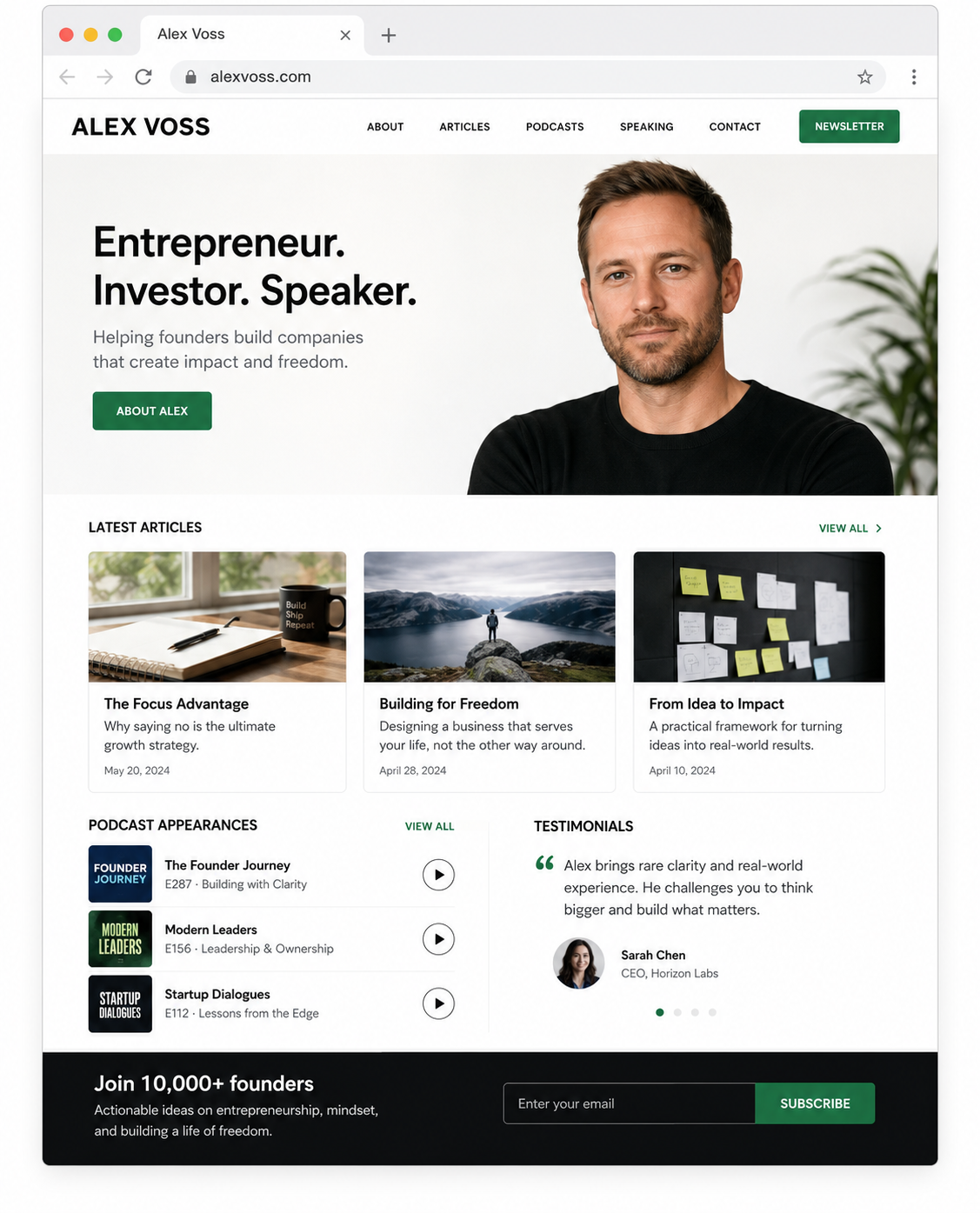 Personal Brand website preview